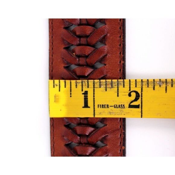 Eddie Bauer BROWN GENUINE LEATHER 1 5/8"Wd DRESS CASUAL WOMEN'S BELT Sz L (R67 - Picture 8 of 12